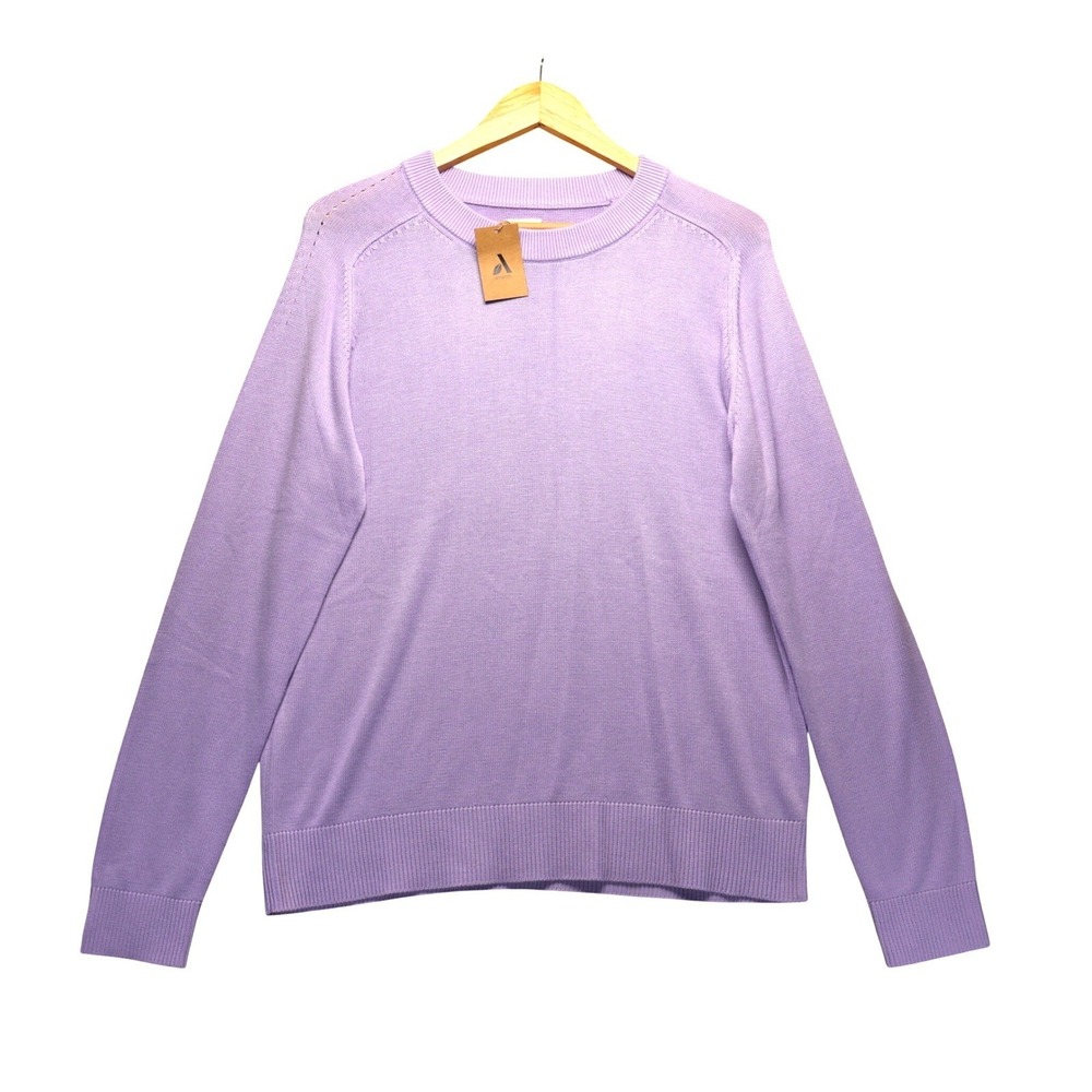 Amazon‎ Essentials Crew Neck Pullover Sweater NWT Lavender EcoVero Blend Women L